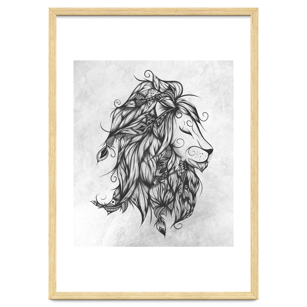 Poetic Lion B&w