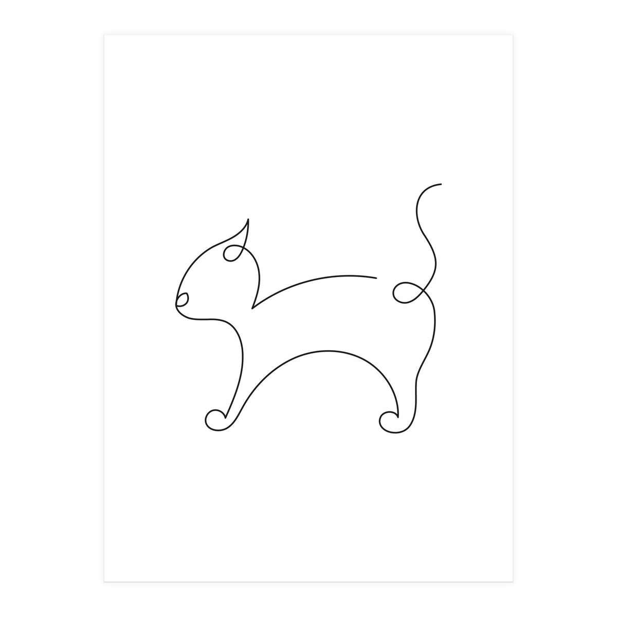 One Line Cat (Print Only)