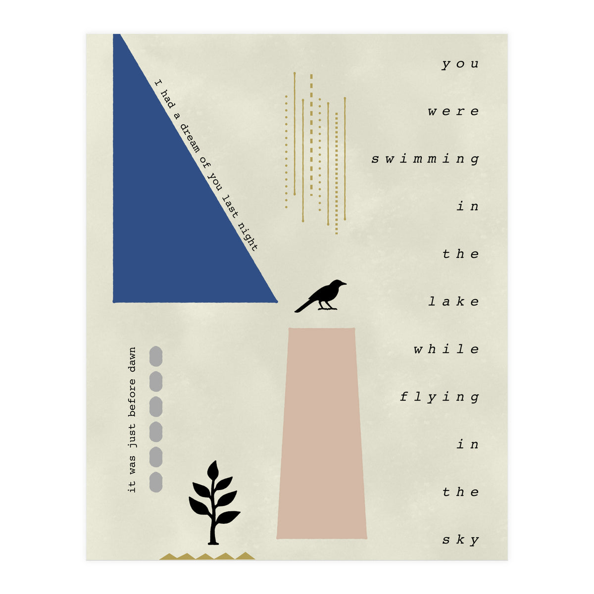 swimming while flying dream (Print Only)