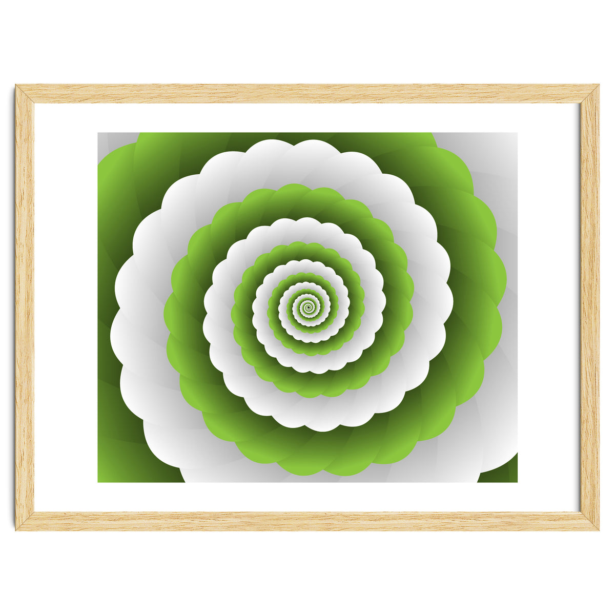 Green Modern Floral Interior Design Art