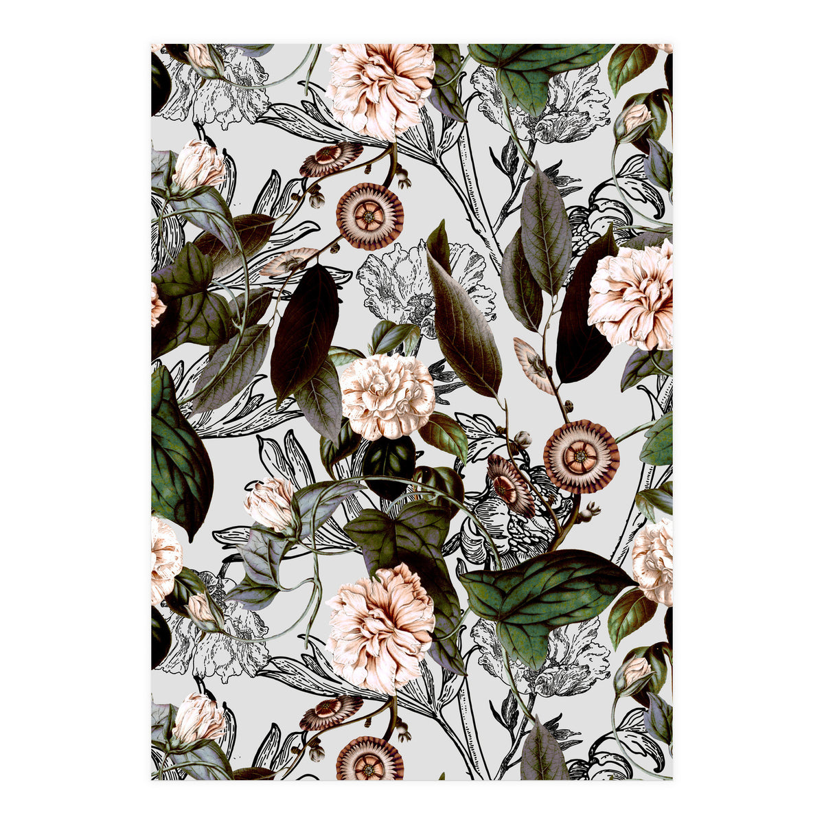 Aztec floral garden (Print Only)