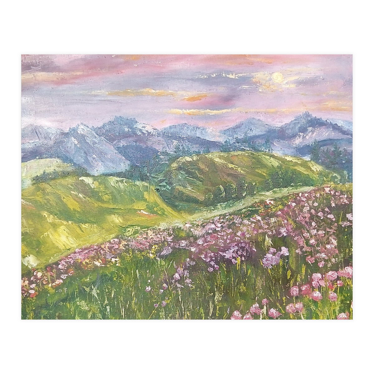 Sunset in the mountains (Print Only)
