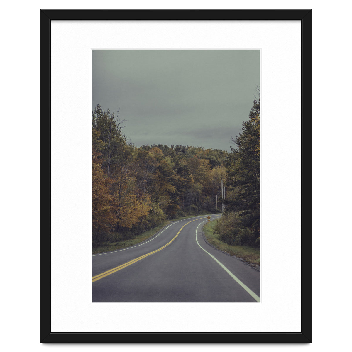 Fall Road in Upstate New York