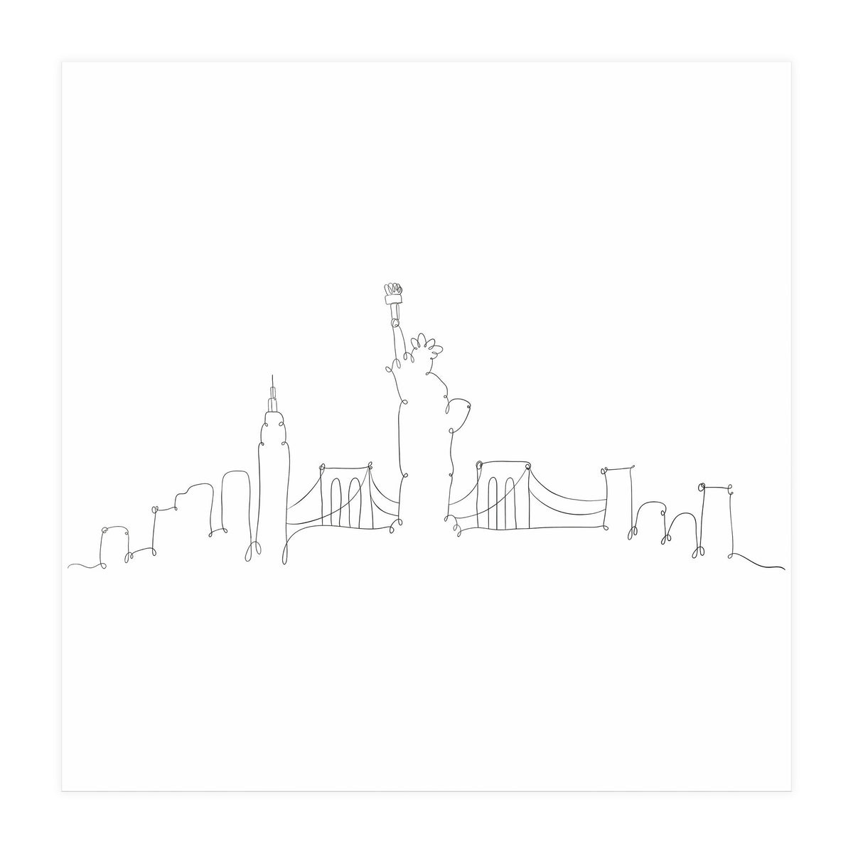 One Line Art New York (Print Only)