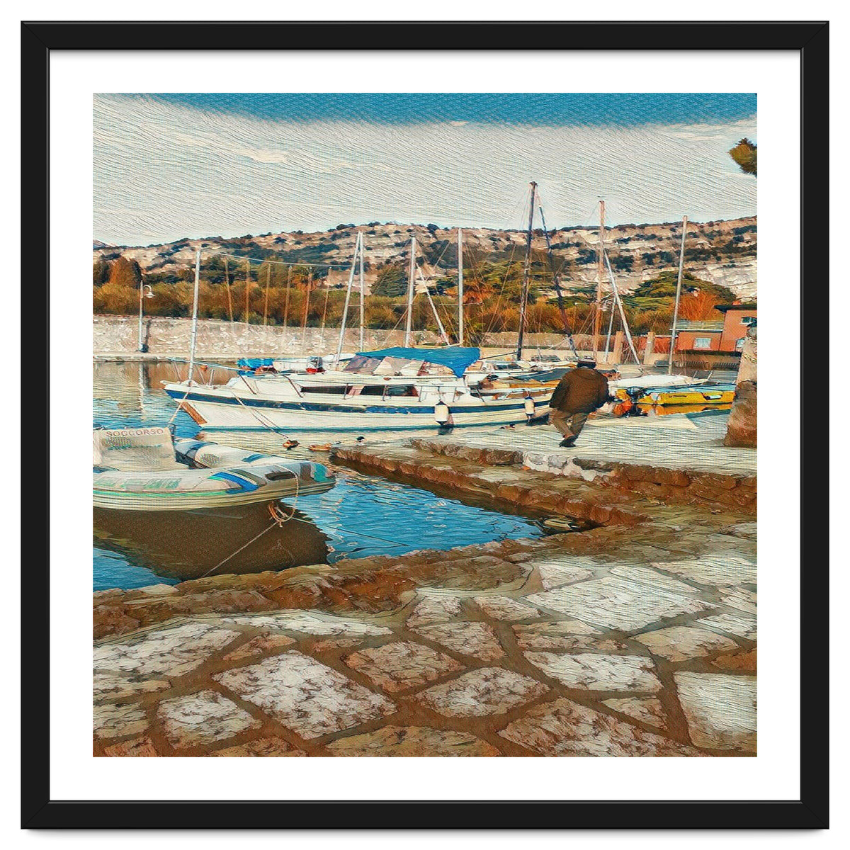 Alone on Gardasee, Italy.