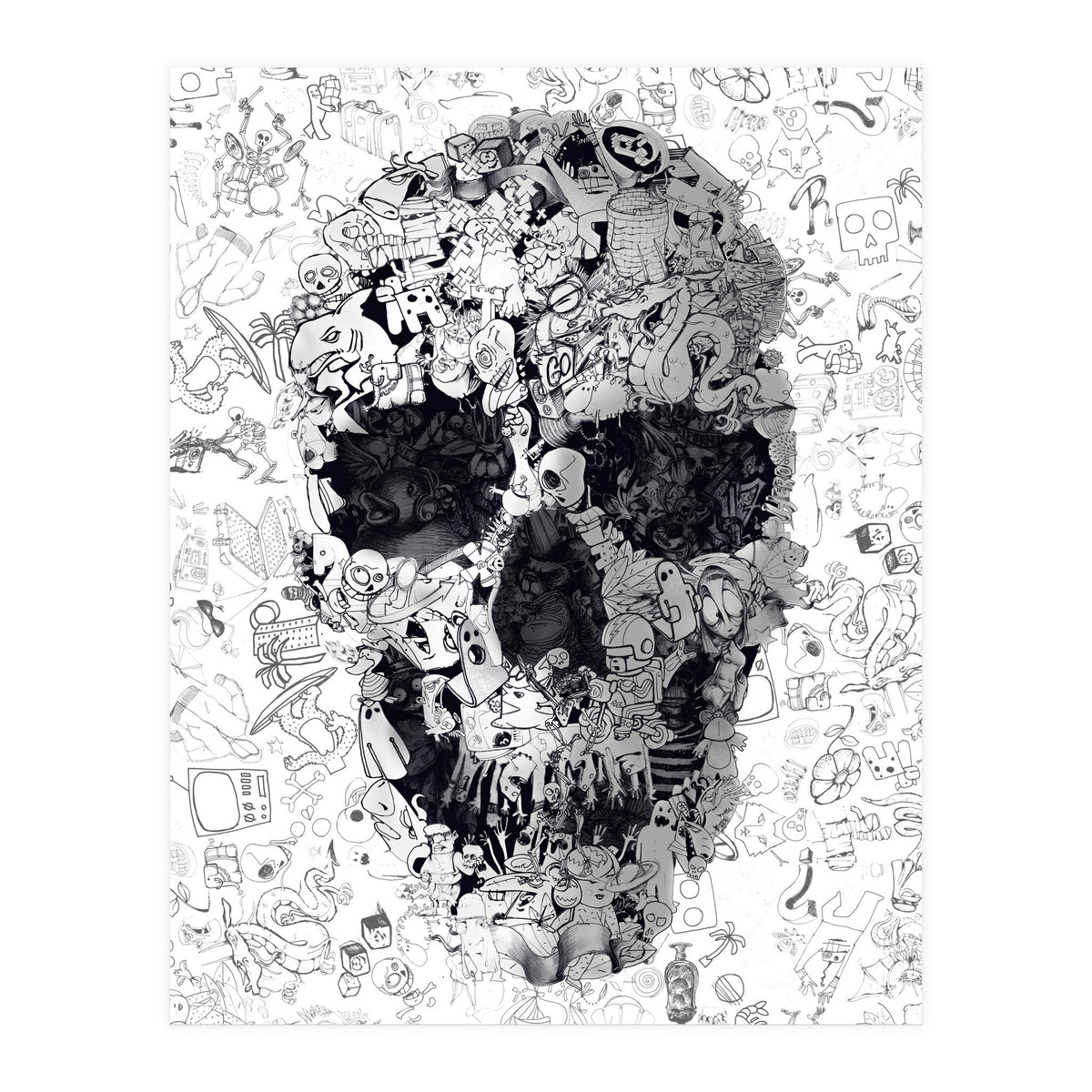 Doodle Skull (Print Only)