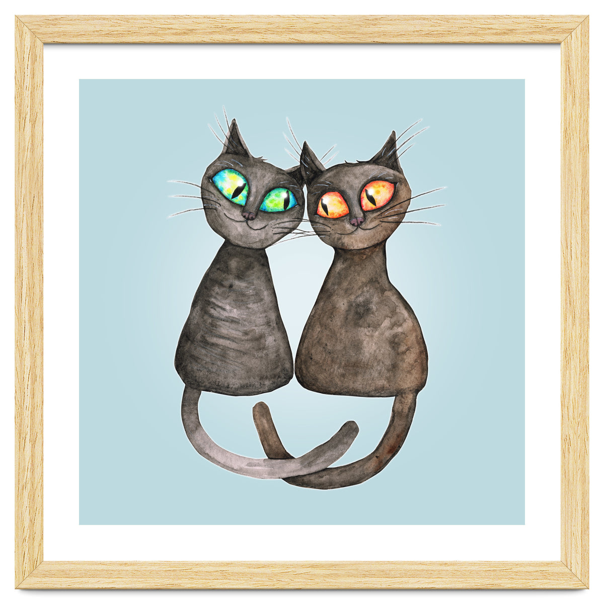 Two cute loving cats