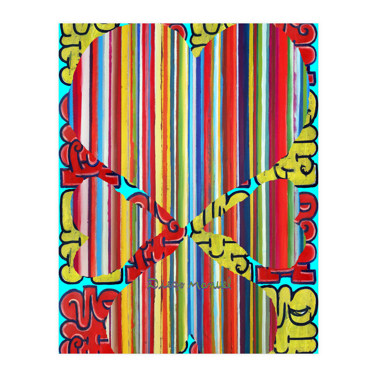 4 Corazones Tapiz 5 (Print Only)