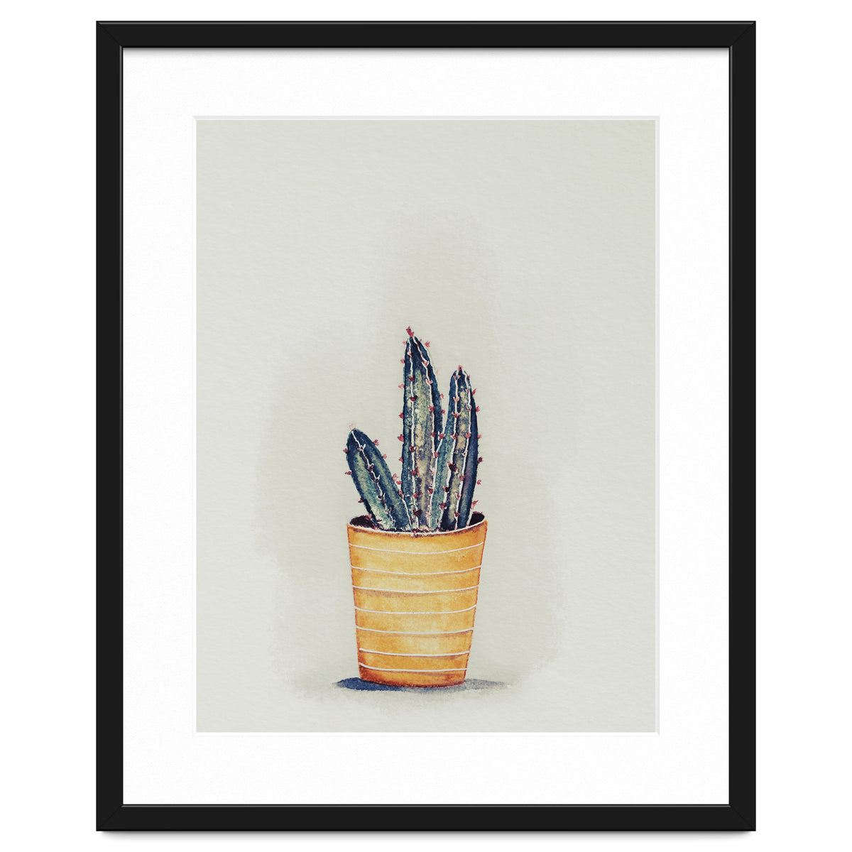 Cactus in yellow pot