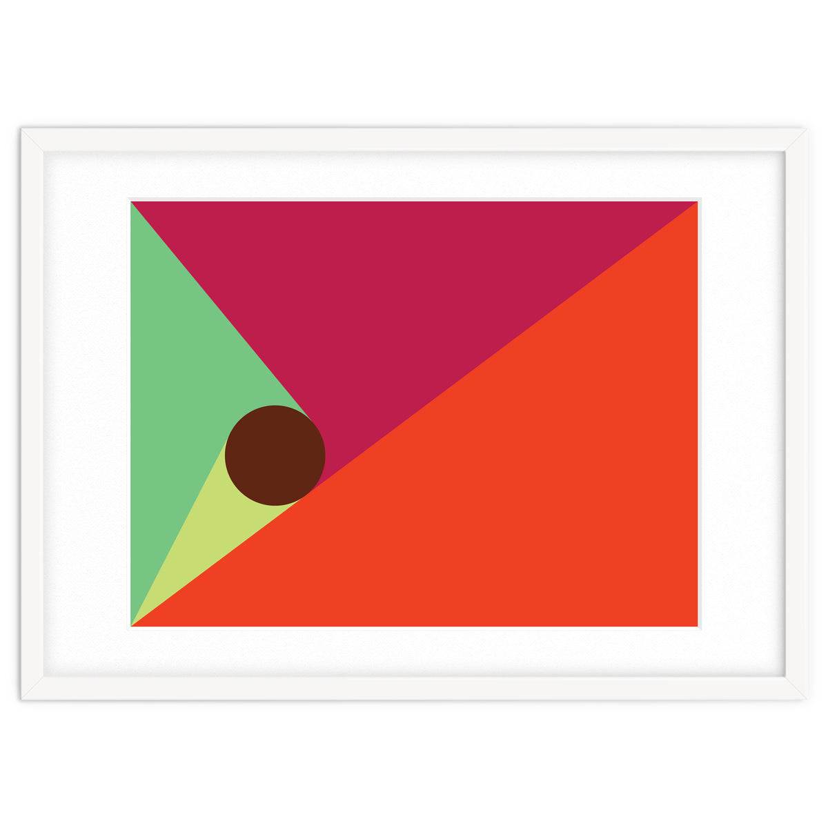 Geometric Shapes No. 25 - orange, mint & purple