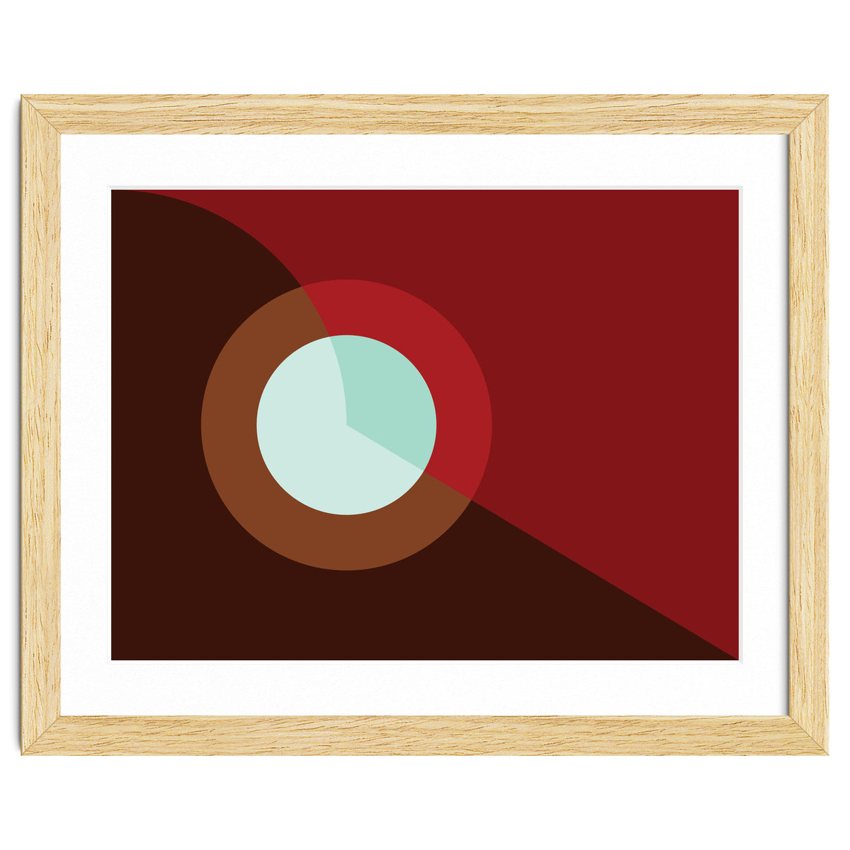 Geometric Shapes No. 2 - deep reds & turquoise