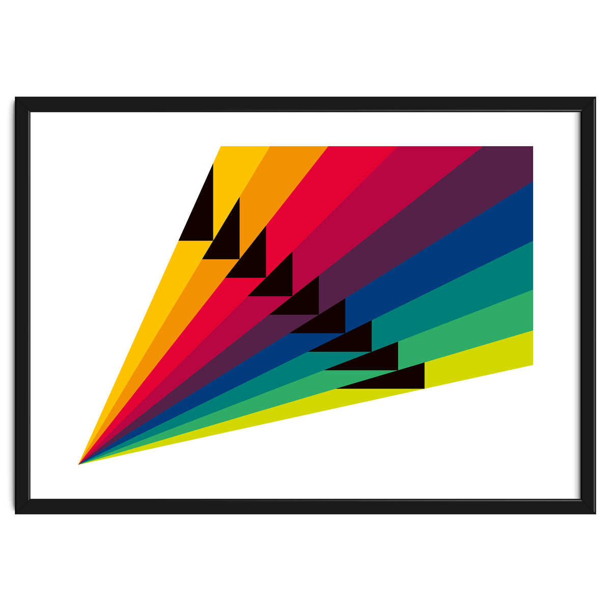 Geometric shapes No. 255 - multi coloured stripes