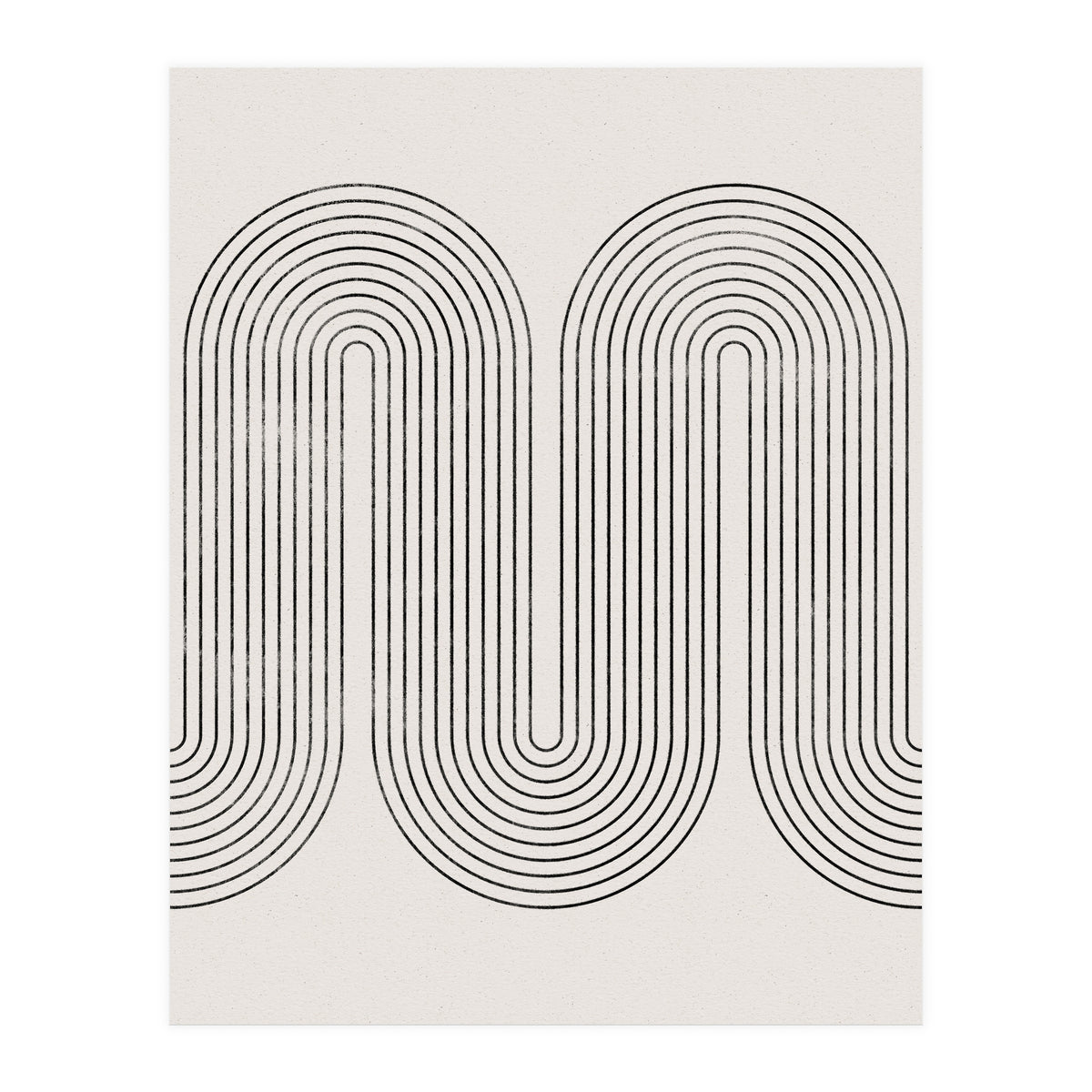 Mid-Century Modern No.28 - Woodblock Print (Print Only)