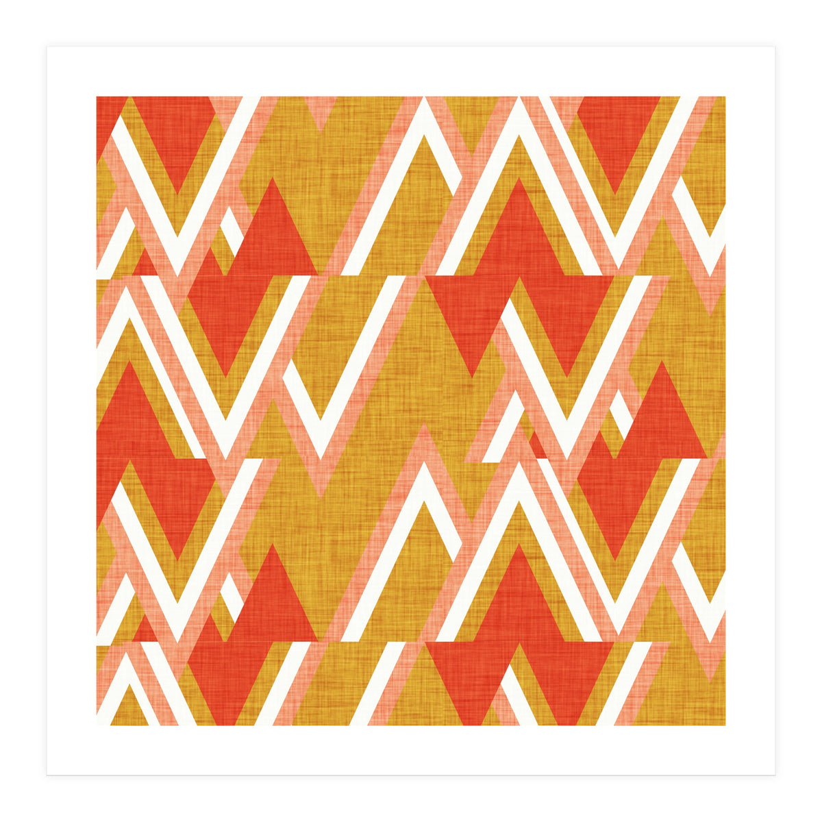 New Mid Mod Woods Mustard  (Print Only)