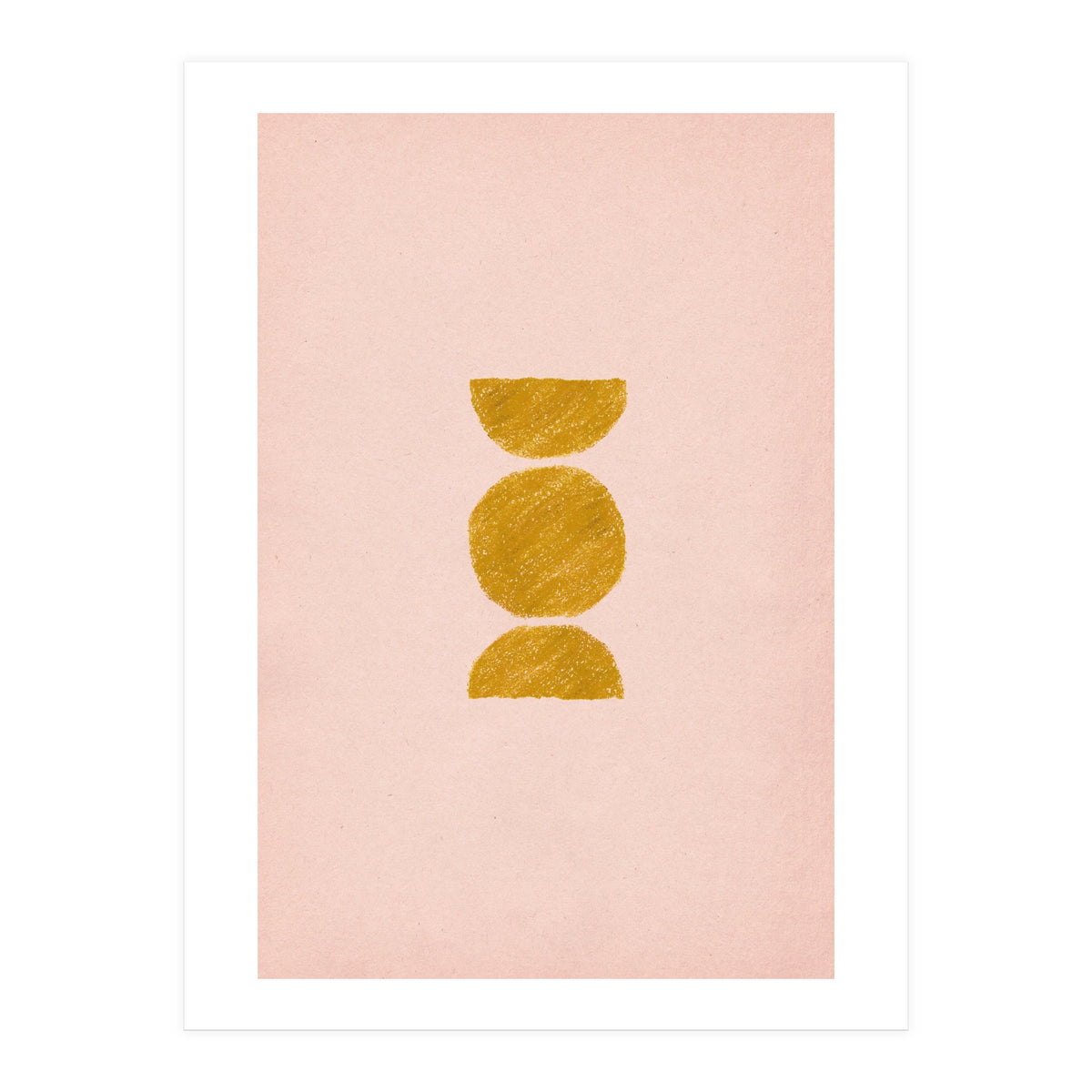 Pink and rust minimalist shapes (Print Only)
