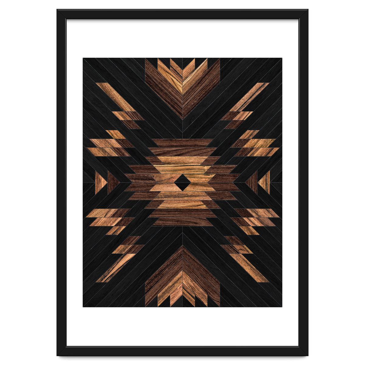 Urban Tribal Pattern No.7 - Aztec - Wood