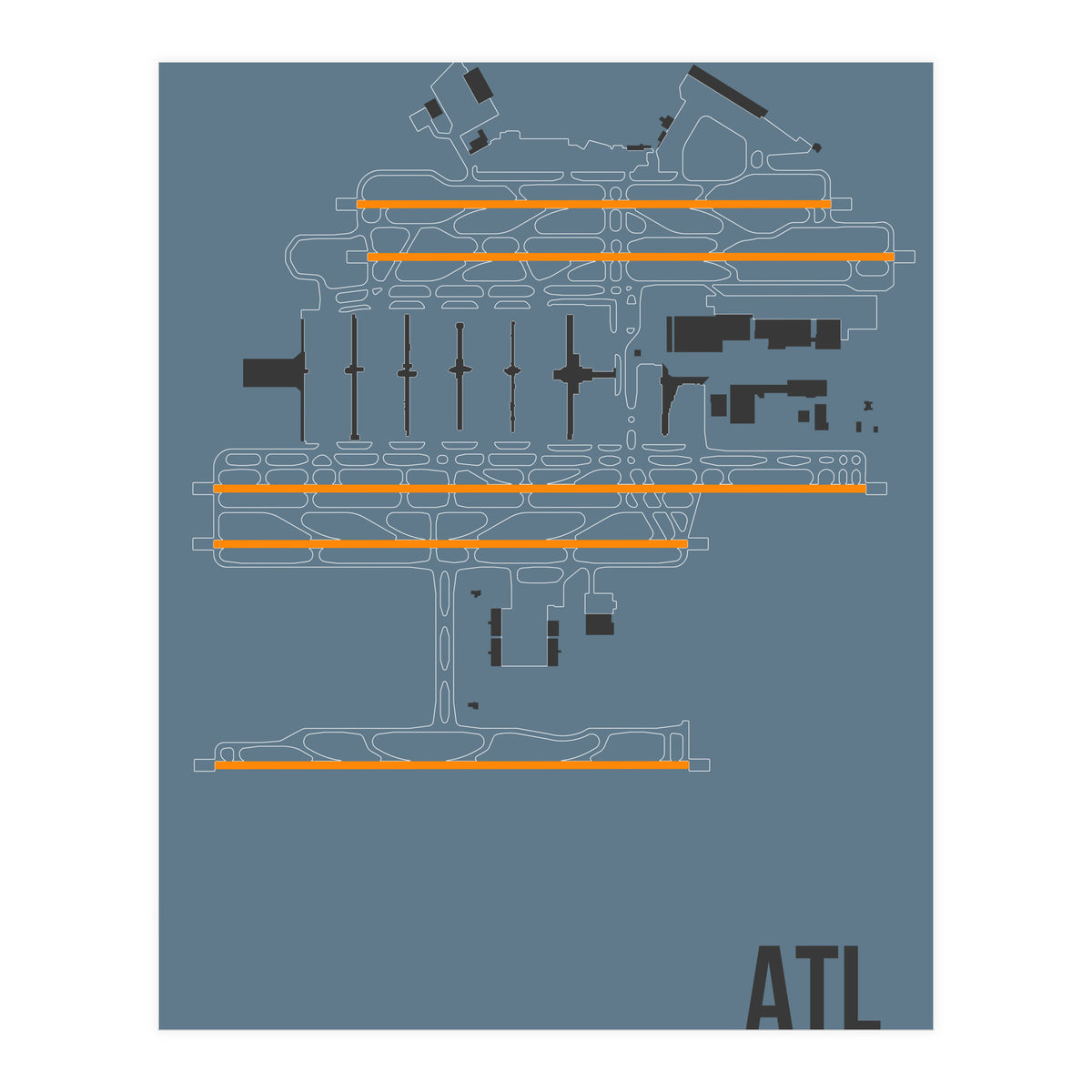Atlanta Airport Layout (Print Only)