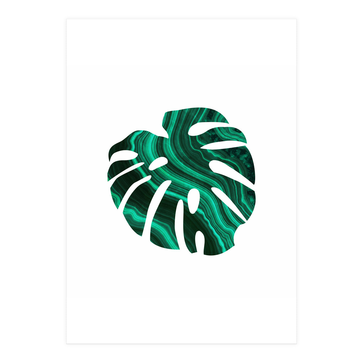 Green Marble Leaf I (Print Only)