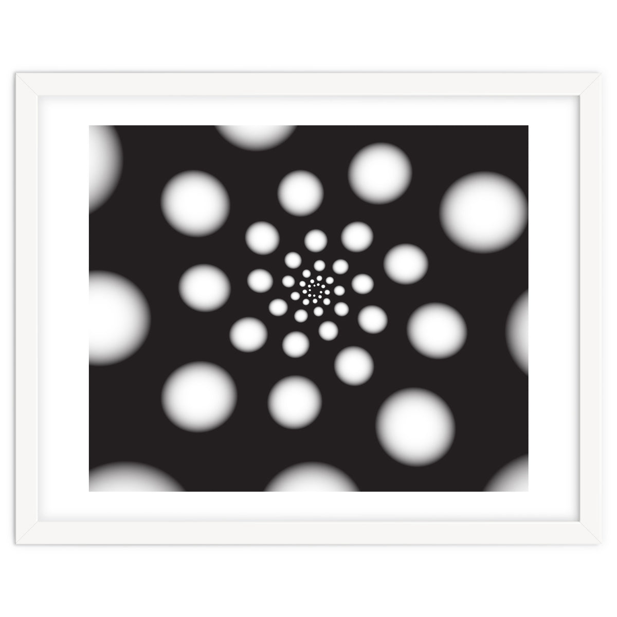 White Spiral Dots