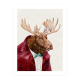 Moose In Maroon (Print Only) thumbnail