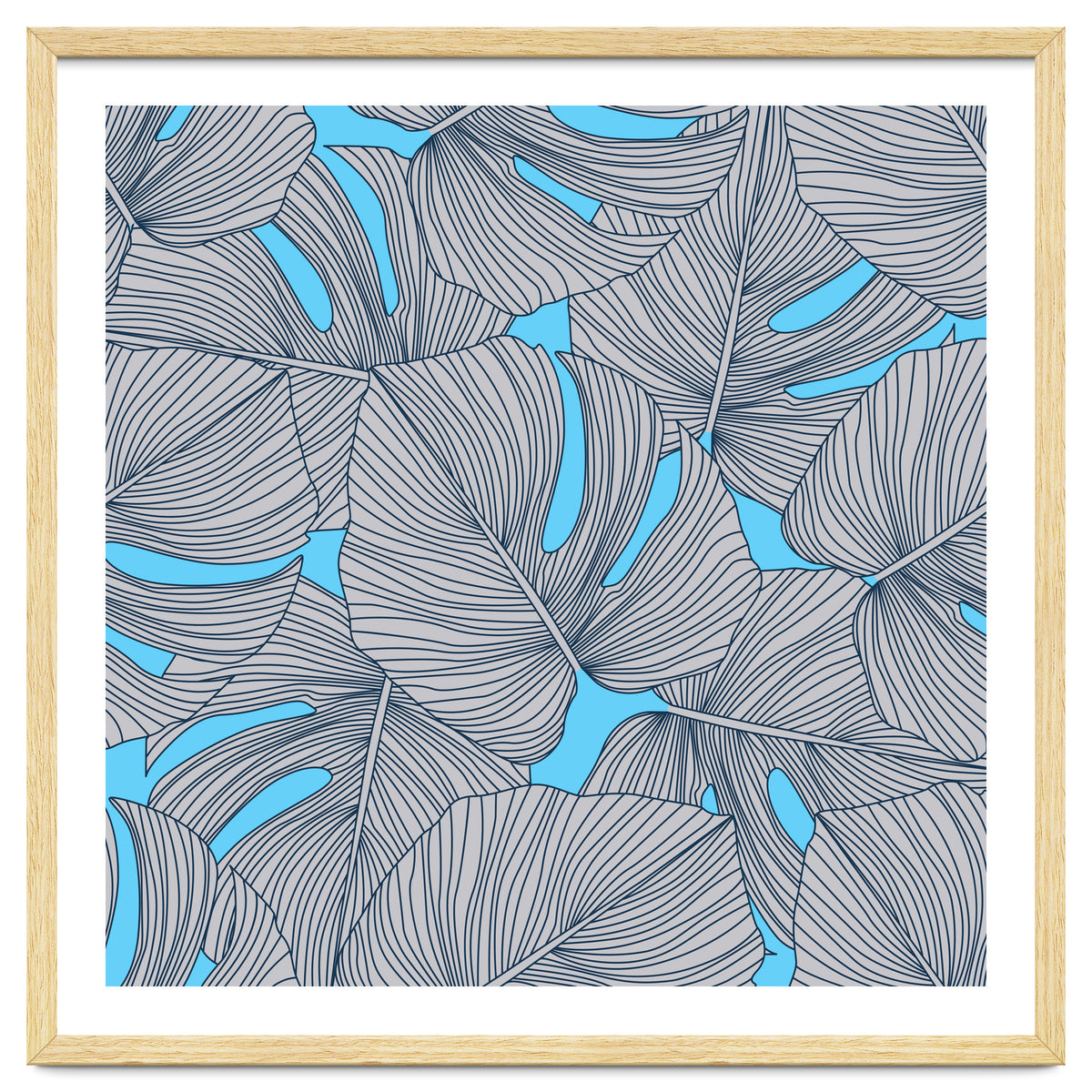 Leaves On Blue