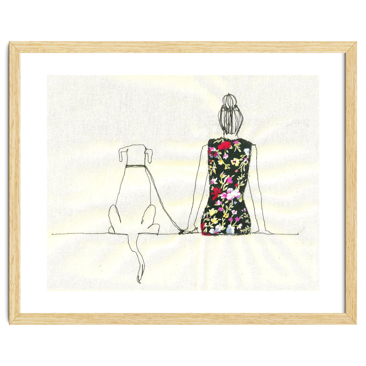 Girl And Dog Print