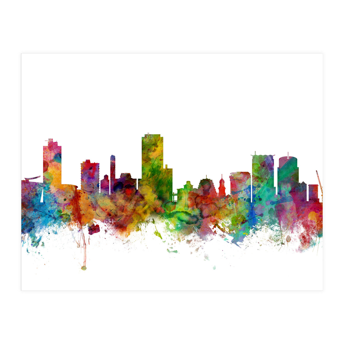 Wellington New Zealand Skyline (Print Only)