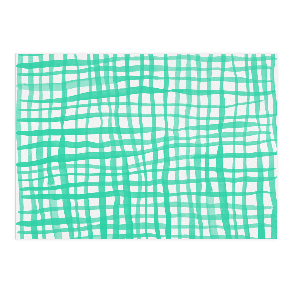 Aqua gingham pattern (Print Only)