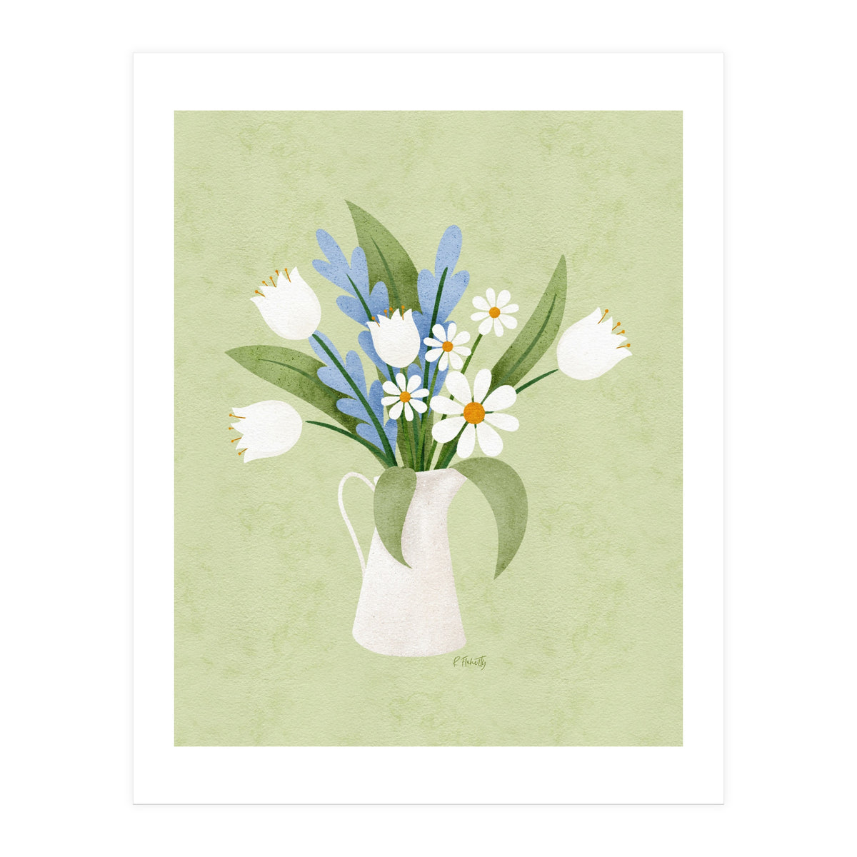 Green Spring Vase (Print Only)