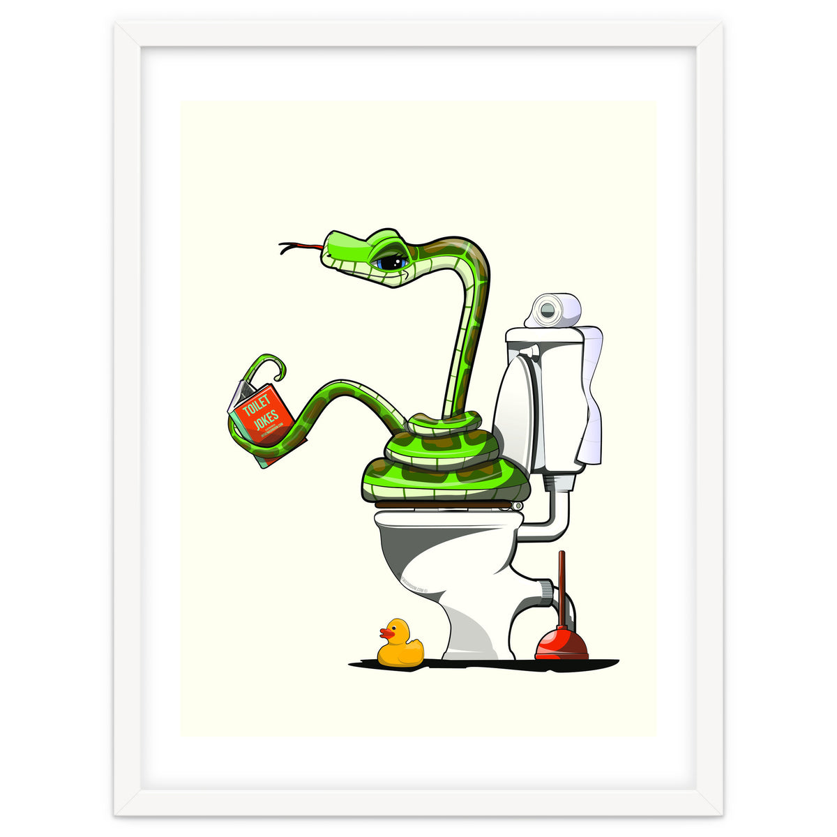 Snake on the Toilet, funny Bathroom humour