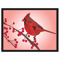 Northern Cardinal Bird Low Poly Art
