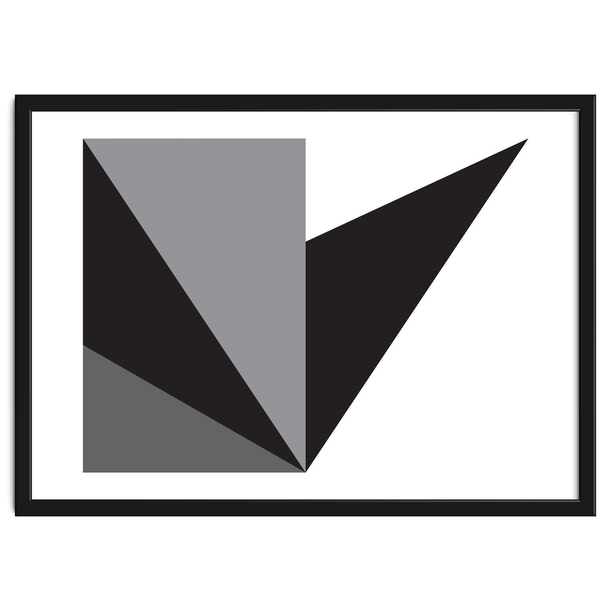 Geometric Shapes No. 76 - black, white & grey