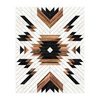 Urban Tribal Pattern No.5 - Aztec - Concrete and Wood (Print Only)