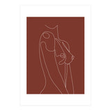Female chest line-brown (Print Only) thumbnail
