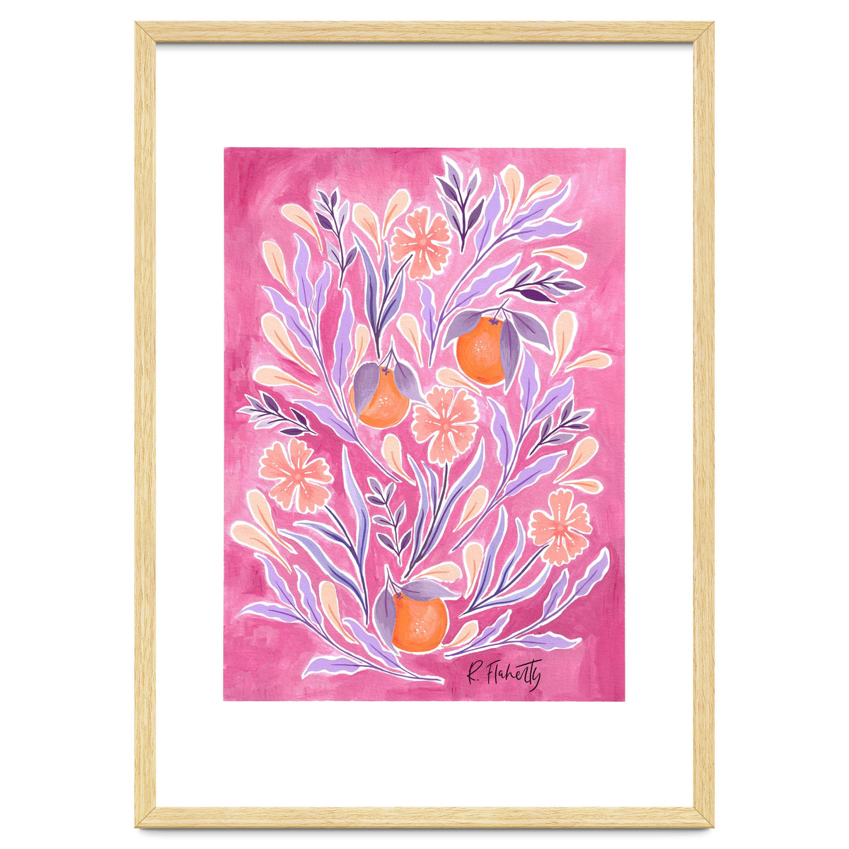 Wild Orange Floral | Pink & Purple