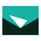 Geometric Shapes No. 57 - turquoise & black (Print Only) thumbnail