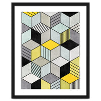 Colorful Concrete Cubes 2 - Yellow, Blue, Grey