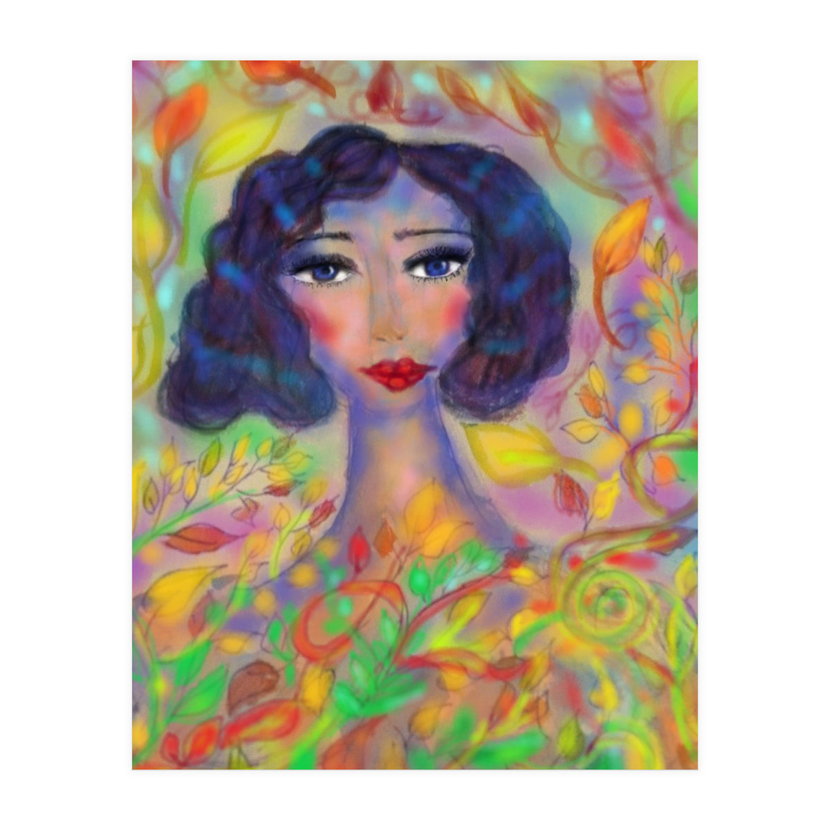 A GIRL IN AN ENCHANTED FOREST  (Print Only)