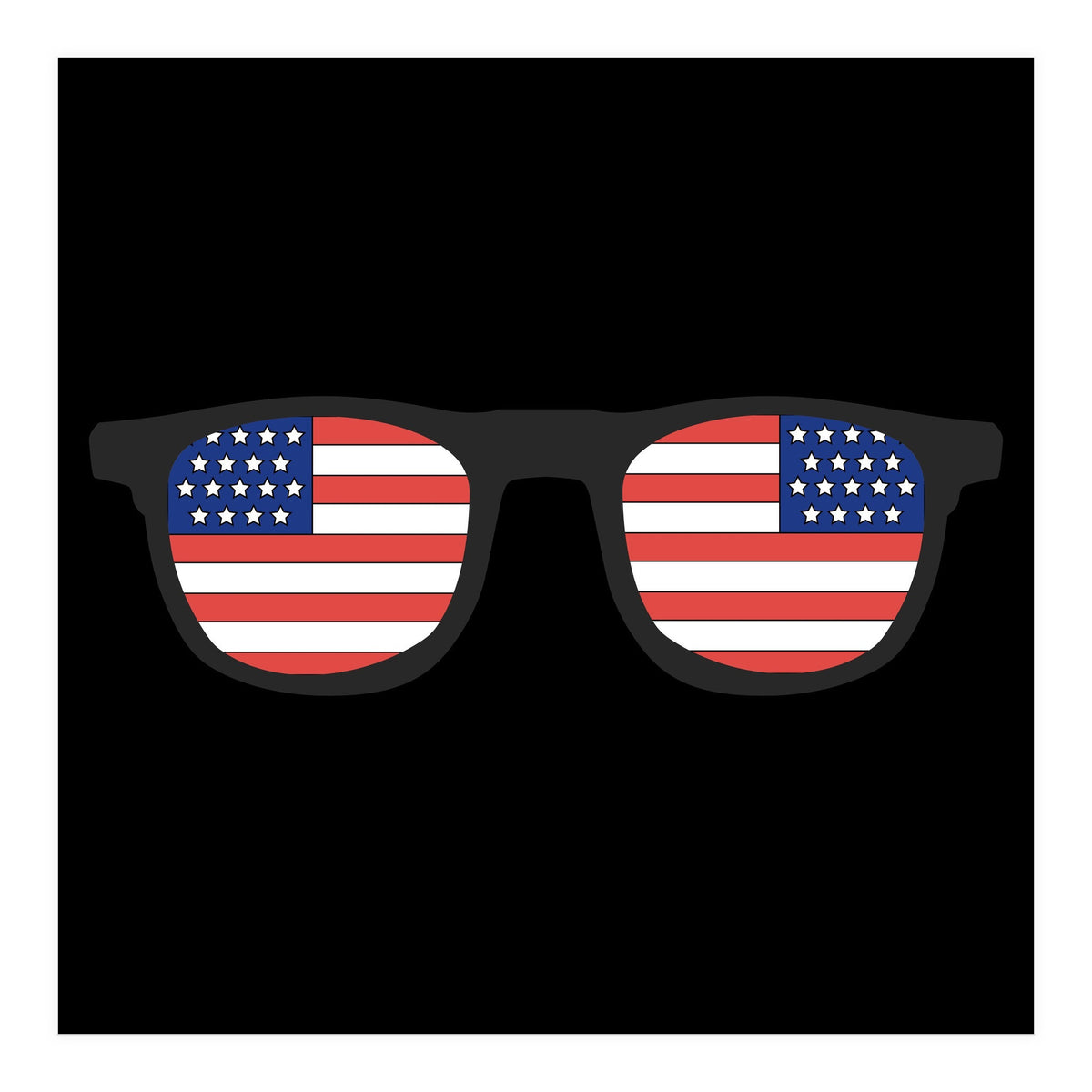 4th Of July, USA Glasses. (Print Only)