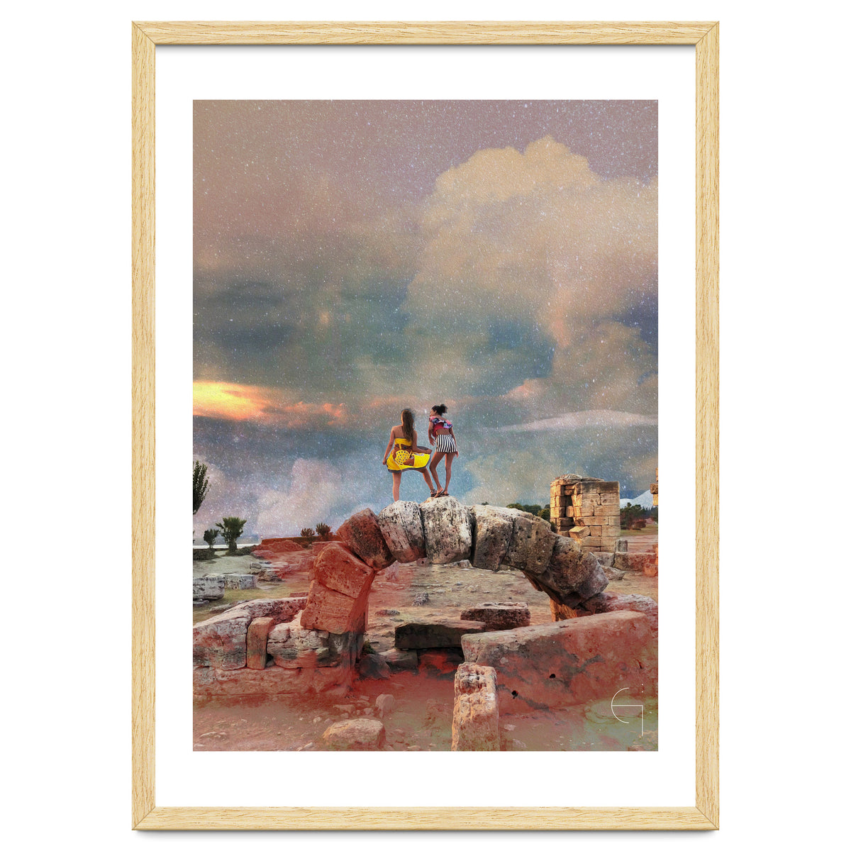 Voyageuses contemplant le crépuscule