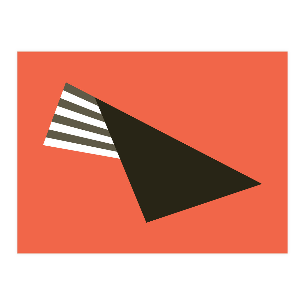 Geometric Shapes No. 75 - pink & stripes (Print Only)