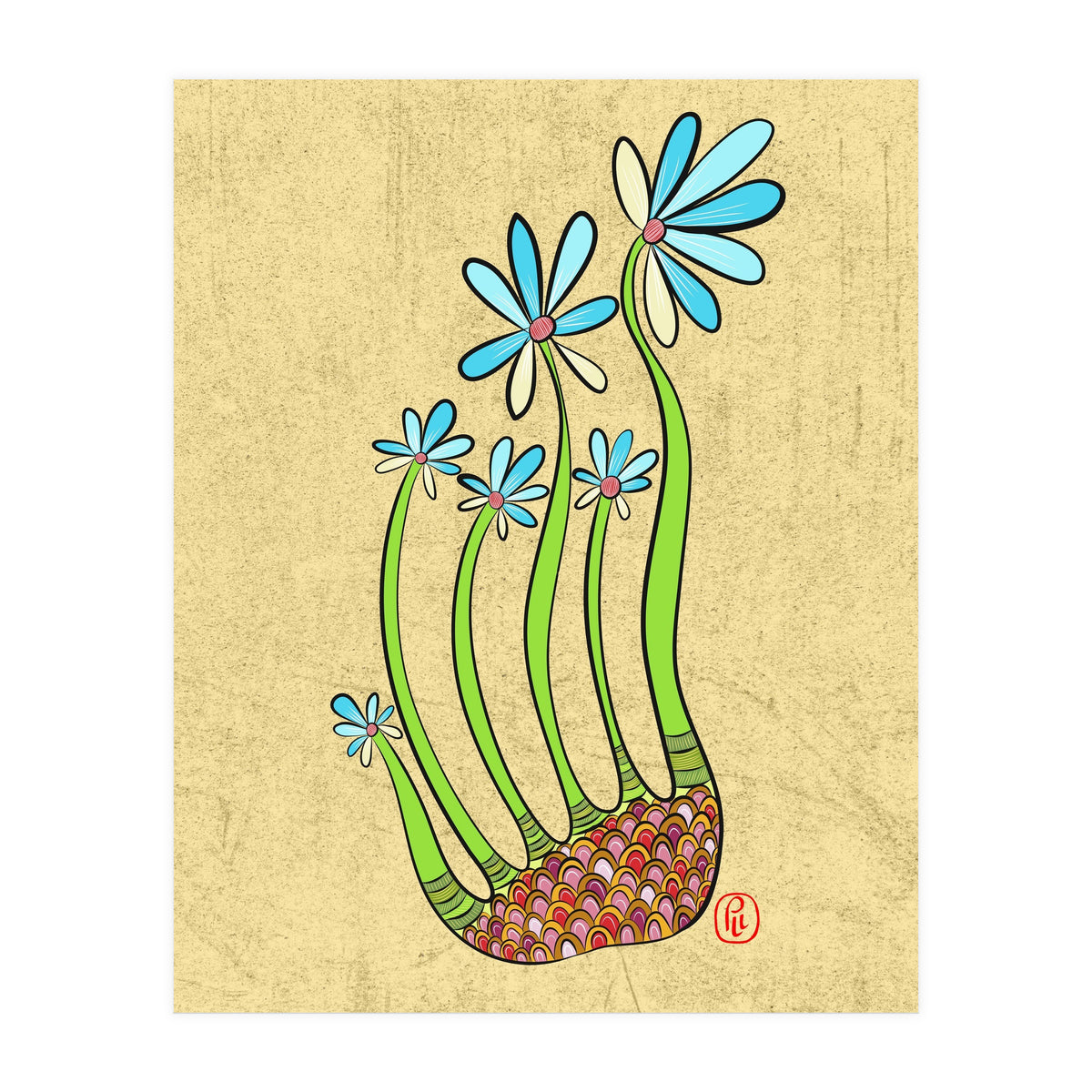 Blue Flowers (Print Only)