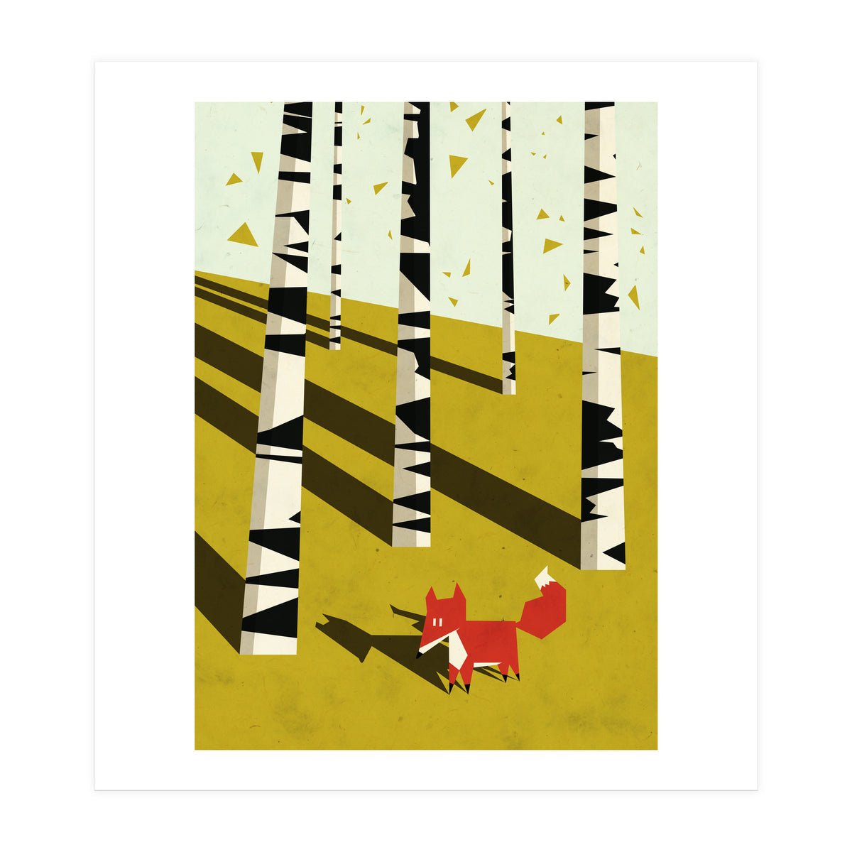 Fox In Birchland (Print Only)