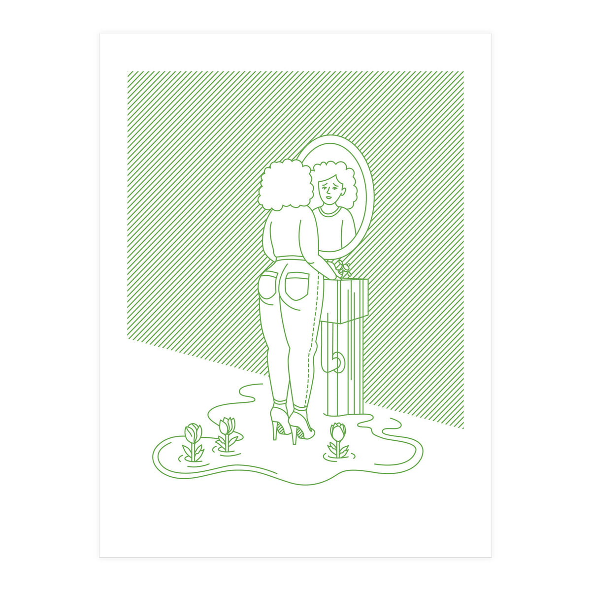 "That Sinking Feeling" in Green (Print Only)