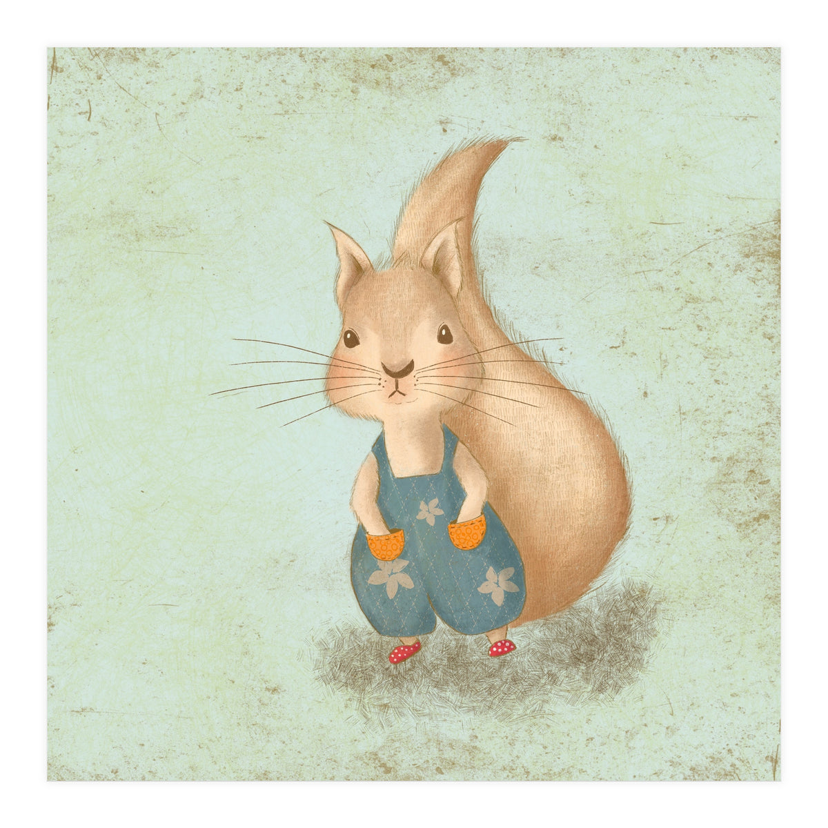 Woodland Nursery - Squirrel Illustration (Print Only)