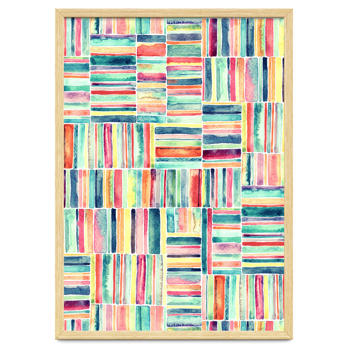 Retro Beach Chair Pastel Watercolor Stripes