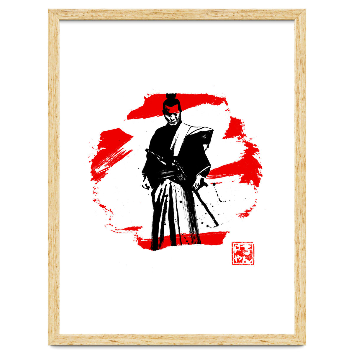 samurai in red and white