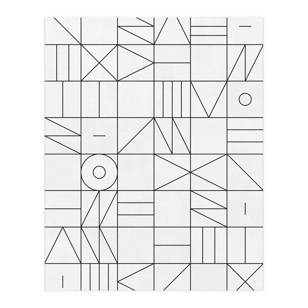 My Favorite Geometric Patterns No.1 - White (Print Only)