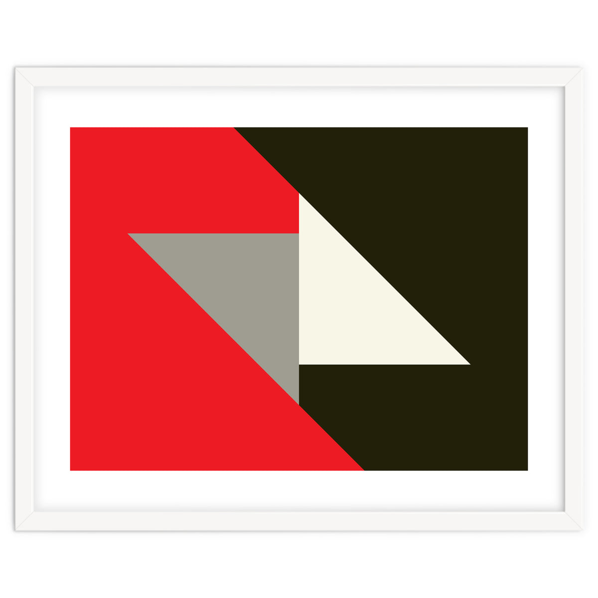 Geometric  Shapes No. 63 - triangles, red, black, grey
