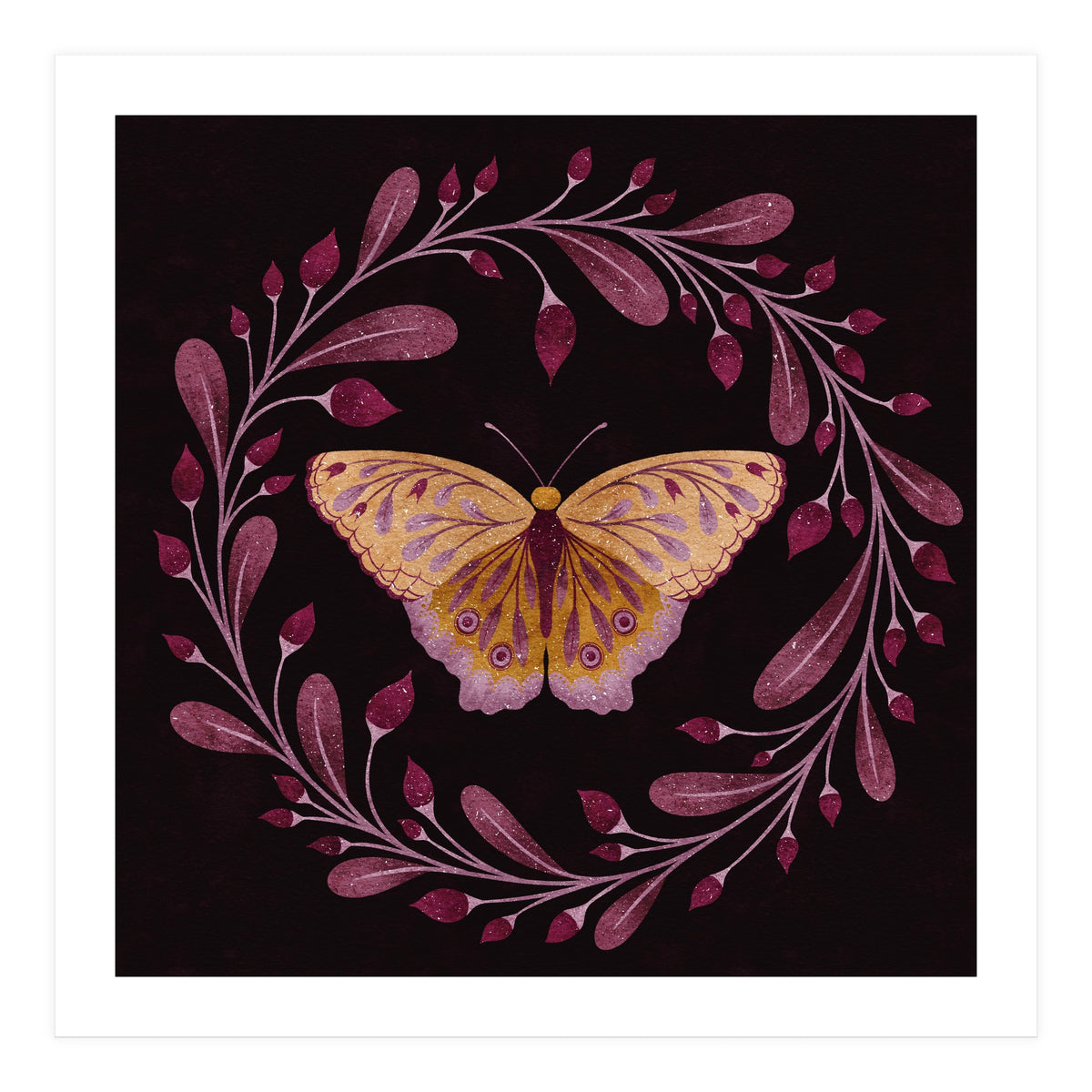 Butterfly Wreath (Print Only)